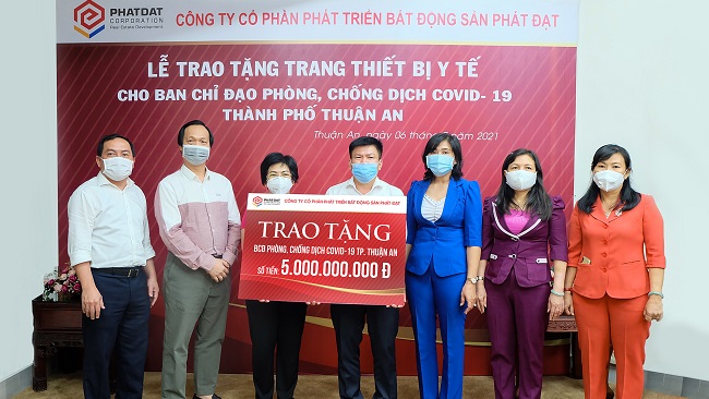 Phát Đạt tài trợ thêm 5 tỷ đồng cho Thuận An chống dịch