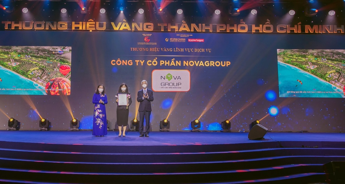 NovaGroup đạt giải thưởng Thương hiệu vàng TP.HCM