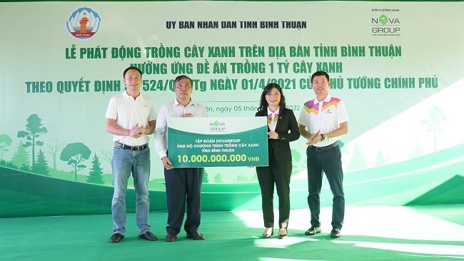 NovaGroup hưởng ứng kế hoạch trồng cây xanh trên địa bàn tỉnh Bình Thuận