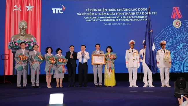 Tập đoàn TTC đón nhận Huân chương lao động hạng Ba