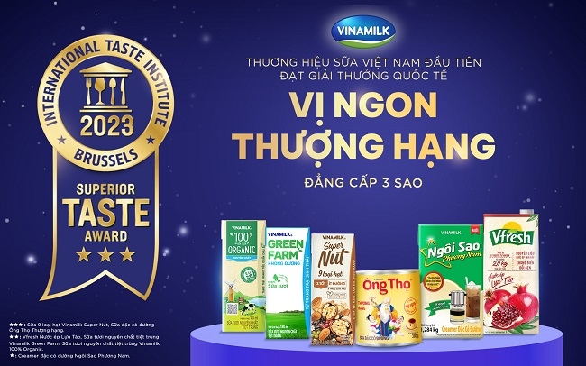 Vinamilk - Thương hiệu sữa Việt Nam đầu tiên có sản phẩm đạt 3 sao từ giải thưởng Superior Taste Award 3